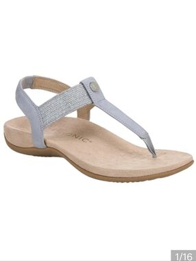 Vionic Newest Blue Slide Comfy Summer Sandals Arch Support Flats Shoes